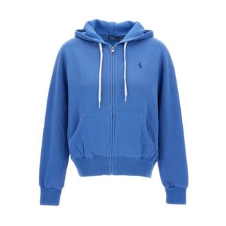 Polo Ralph Lauren Zip-throughs, female, Blue, M, Full Zip Hoodie