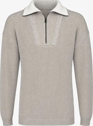 Genti Relaxed Turtle Zip | Beige