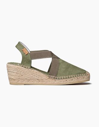 Toni Pons Womens Toni Pons TER Womens Wedge Sandals Forest - Green - Size: 6