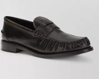 Prada leather slip-on loafers