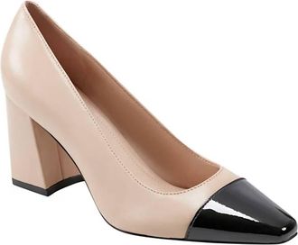 Marc Fisher Vernie Block Heel Dress Pumps In Light Natural