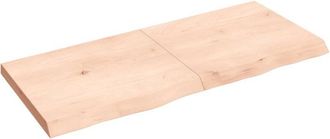 vidaXL Vidaxl - Estante de pared madera maciza roble sin tratar 140x60x(2-6) cm