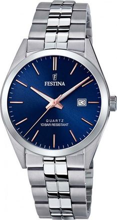 Festina F20437-B Mens Classic Watch - Silver - One Size