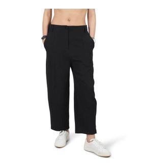 Alessia Santi Zwarte damesbroek - Medium gewicht stof - Dames - Straight fit broeken - Zwart - S - Polyester - Broeken