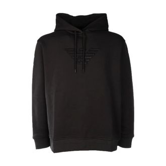 Emporio Armani Heren, Sweatshirts & Hoodies, Zwart, Maat: 2XL Katoen