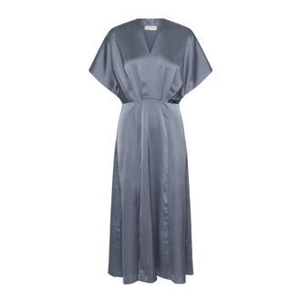 Inwear Sendra IW Dress - Dames - Casual kleedjes - Blauw - L - Leer - Kleedjes
