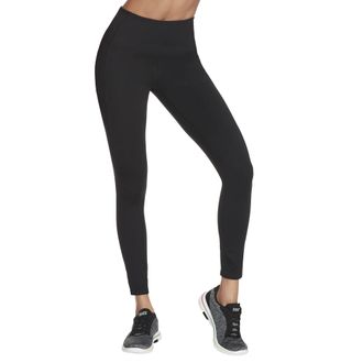 Skechers Womens Walk Go Flex High Waisted 2-Pocket Yoga Legging Pants, Bold Black, M