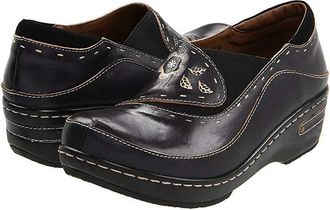 L'Artiste by Spring Step Burbank Womens Clog Shoes Black : EU 42 (US Womens 10.5-11) M, Leather