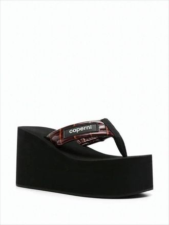 Coperni Platform Mule Sandals With Tortoiseshell Strap