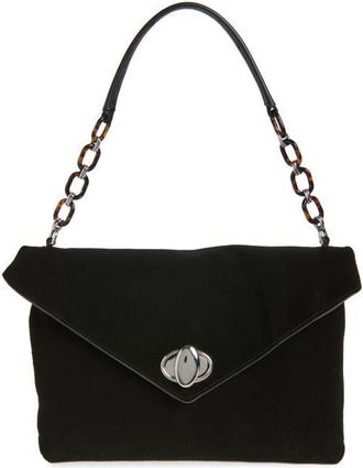 Rebecca Minkoff Love Note Suede Shoulder Bag in Black at Nordstrom