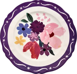 BITOSSI HOME Round Platter Cm.32,5 Bouquet Viola
