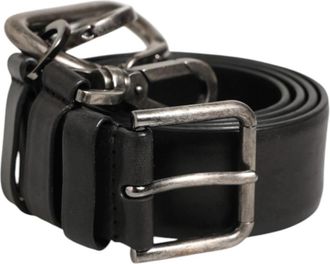 Dolce & Gabbana Dress Belt - Heren - Riemen - Zwart - ONE Size - Leer - Accessoires