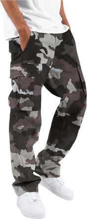 Generic Camouflage Cargo Trousers for Men UK Combat Baggy Outdoor Waterproof Hiking Work Pants Stretch Multi Pockets Durable Lightweight Classic Tactical Trou