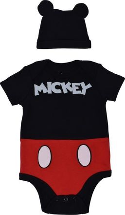Disney Pixar Cosplay 2-Piece Bodysuit and Hat Set in Mickey Mouse Black at Nordstrom, Size 6-9M