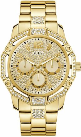 Guess Gw0990G2 Horloge - Heren - Accessoires - Geel - Maat: ONE Size Leer