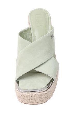 DKNY Maryn Espadrille Wedge Platform Sandal in Celadon at Nordstrom Rack, Size 8.5