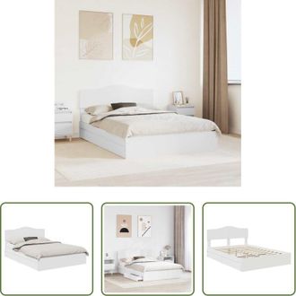 vidaXL vidaXL Letto con testiera - Letto con Contenitore Bianco 140 x 200 cm Legno multistrato