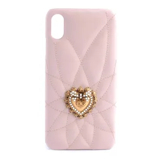 Dolce & Gabbana Phone Accessories, female, Pink, Size: ONE SIZE Devotion Case iPhone XS Max