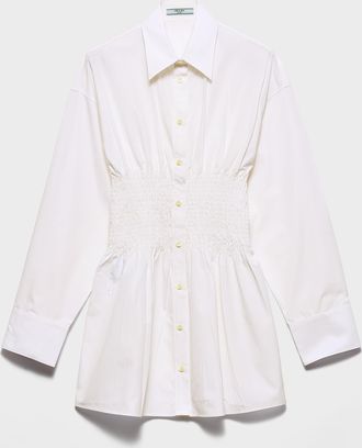 Prada Poplin shirt with smocking