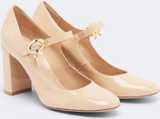 Gianvito Rossi Mary Ribbon patent leather Mary Jane pumps