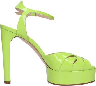 Casadei Sandalen met Hoge Hakken - Dames - Sandalen met hakken - Groen - 37 EU - Leer - Schoenen