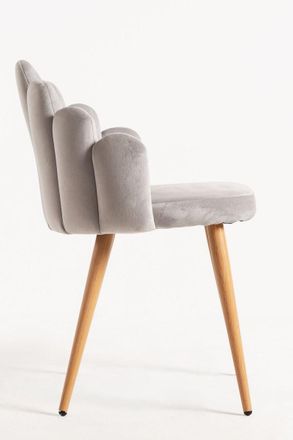 Regalos Miguel Sillas Comedor - Silla Hand Terciopelo - Gris
