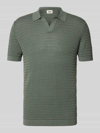 Drykorn Slim Fit Poloshirt mit V-Ausschnitt Modell Braian in Hellgrau, Gr&ouml;&szlig;e XXL