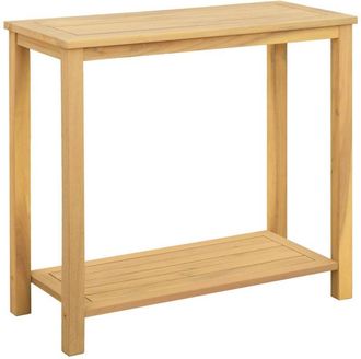 vidaXL Garden Console Table with Storage Light Acacia 80 x 35 x 75 cm vidaXL