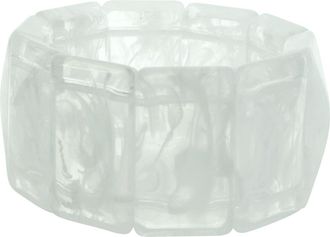 Olivia Welles Cammie Resin Stretch Bracelet in White /Clear at Nordstrom Rack
