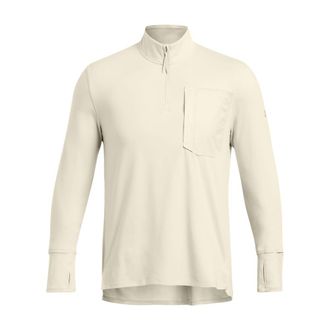 Under Armour Heren Under Armour Trail Run Quarter Zip Top in crème