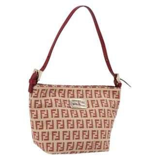 Fendi Pre-owned Mini Bags, female, Red, Size: ONE SIZE Pre-owned Zucchino Canvas Mini Hand Bag