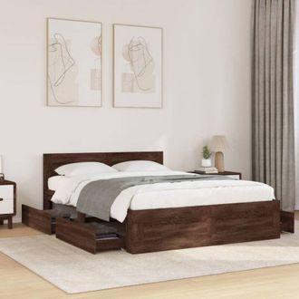 vidaXL Giroletto Testiera Rovere Marrone 120x190 cm Legno Multistrato - Vidaxl