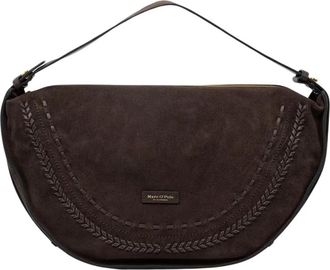 Marc O'Polo Aayda Hobo Bag - Dames - Handtassen - Bruin - ONE Size - Leer - Tassen