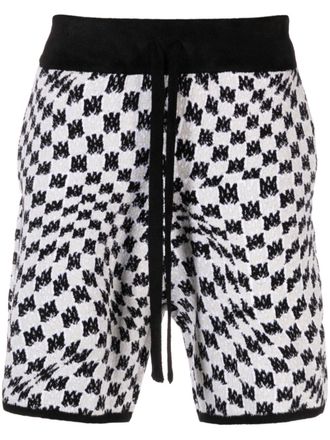 Amiri logo-print bermuda shorts - men - Viscose/Polyamide - XXXL - White
