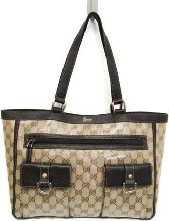 Gucci Pre-owned Tote Bags, female, Beige, Size: ONE SIZE Pre-owned Leather gucci-bags