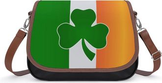 Generic Shamrock Ireland Flag Fashion Womens Crossbody Bags Novelty Handbag Shoulder Bag Purse