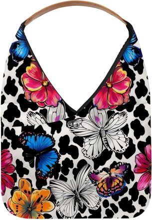 Generic Color Flowers Butterfly Leopard Spots Reusable Lightweight Grocery Bags - Foldable Into Compact Pouch, Washable & Sturdy, Multipurpose for Shopping an