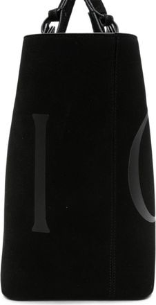 Casadei Logo-Print Suede Tote Bag - Black