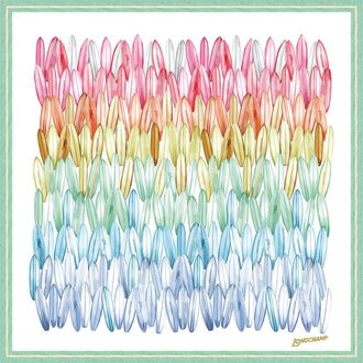 Longchamp Surfboard Silk Square Scarf in Rainbow Multi at Nordstrom