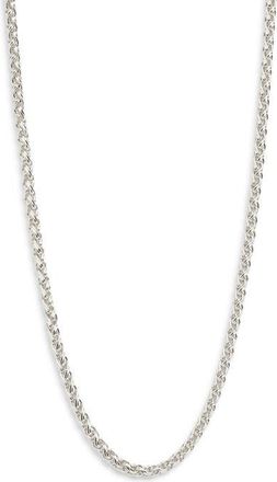 Nordstrom Demi Fine Wheat Chain Necklace in Sterling Silver Plated at Nordstrom