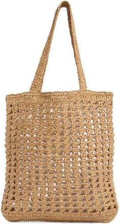 Collection XIIX Straw Tote Bag in Dark Natural at Nordstrom Rack