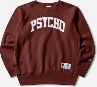 Undercover Men s Champion Psycho Crewneck Sweatshirt Bordeaux