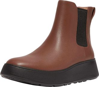 FitFlop Fit Flop Dames/Dames F-Mode Leren Flatform Chelsea Laarzen (Bruin)