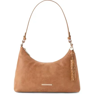 Brahmin Olivia Leather Shoulder Bag in Tan at Nordstrom