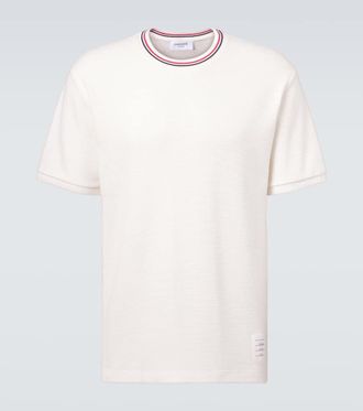 スウェット・トレーナー THOM BROWNE White Cotton T-Shirt Thom Browne Cotton Oversized Crewneck Sweatshirt | Saks