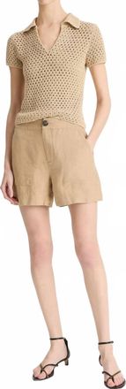 Vince Mid Rise Hemp Short In Brulee