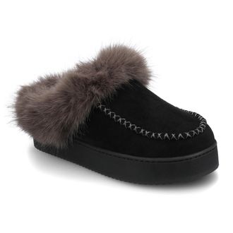 Journee Collection Womens Taran Sherpa Mule Slipper