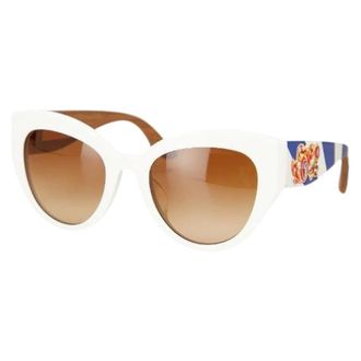 Dolce & Gabbana Pre-owned Accessories, female, White, Size: ONE SIZE Pre-owned Sicilian Carretto Sunglasses