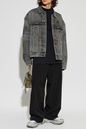 Balenciaga Denim Jacket, Mens, Grey