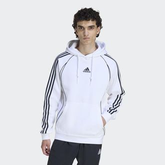 adidas Kapuzensweatshirt ADIDAS ORIGINALS ADICOLOR TEAMGEIST CUT LINE HOODIE, Herren, Gr. XL, wei&szlig;, Obermaterial: 70% Baumwolle, 30% Polyester, normal, Rundh